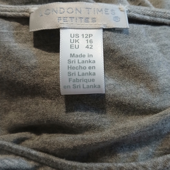 London Times Asymmetrical Ruffle Hem Dress - Picture 4 of 5